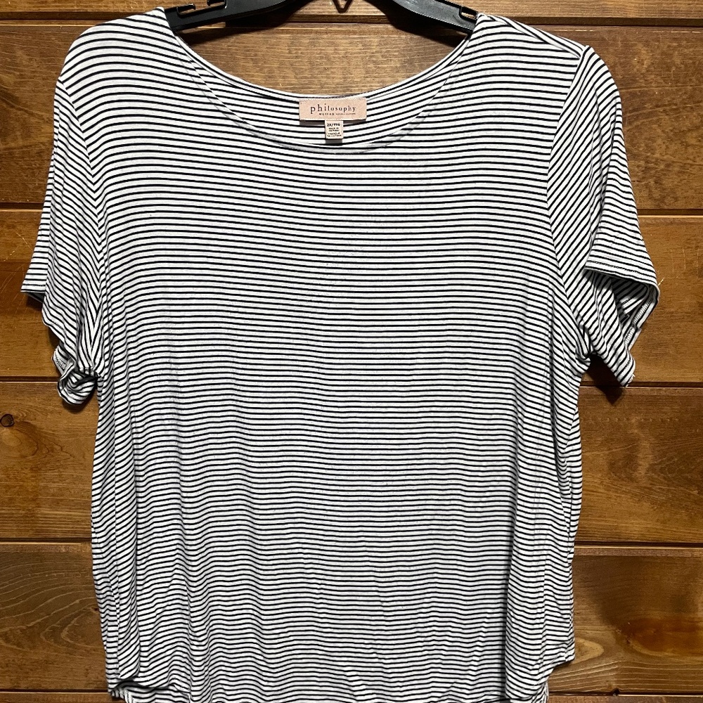Striped soft tunic